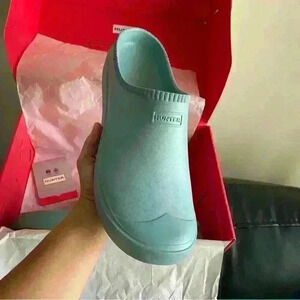 NWB HUNTER Unisex In/Out Bloom Algae Foam Birdseye Blue Size 12 (UK 10) EU 44